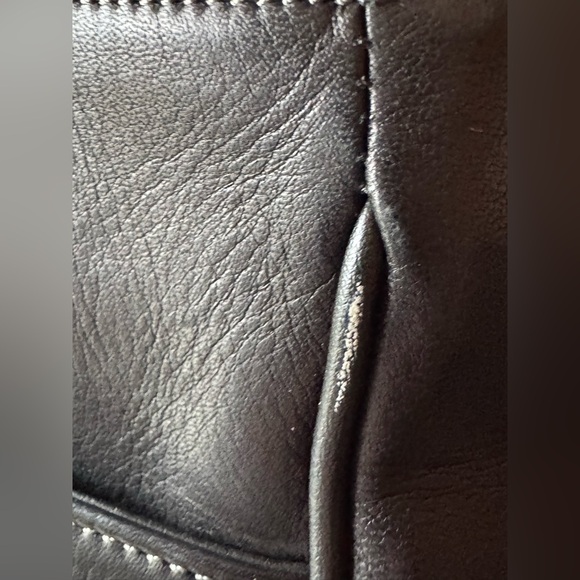 Tignanello Soft Black Leather Business Tote purse bag - Picture 10 of 10